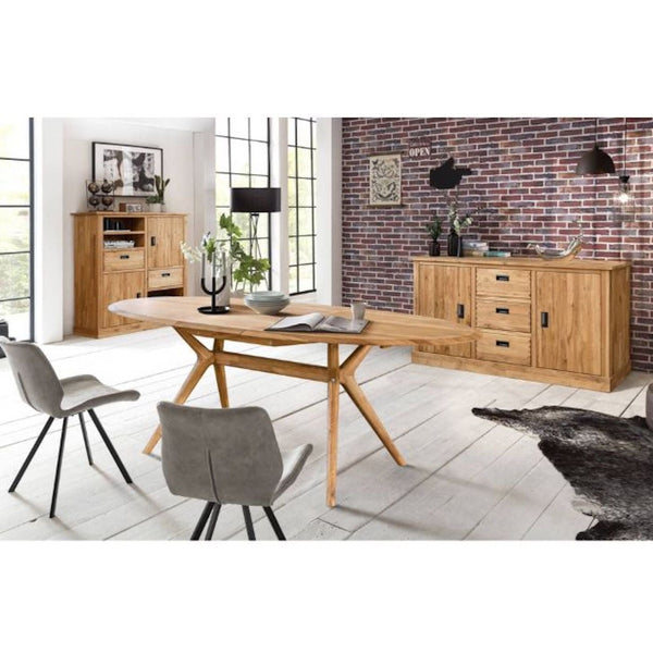 NordicStory Carmen extending dining table in solid oak wood