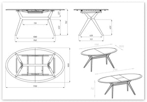 NordicStory Carmen extending dining table in solid oak wood