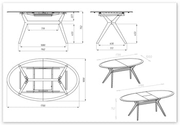 NordicStory Carmen extending dining table in solid oak wood