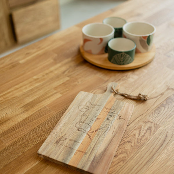 Extending dining table in solid sustainable oak wood