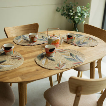 NordicStory Set Escandi solid wood table and 4 chairs Diana