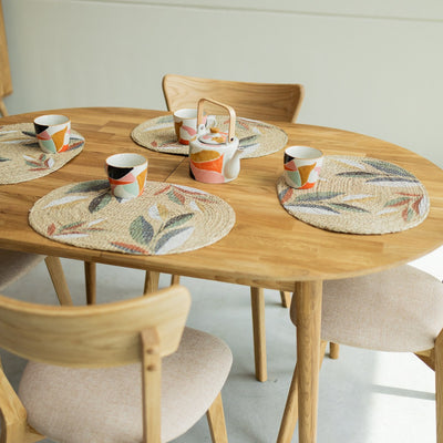 NordicStory Set Escandi solid wood table and 4 chairs Diana