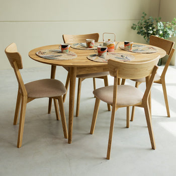 NordicStory Set Escandi solid wood table and 4 chairs Diana