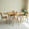 NordicStory Set Escandi solid wood table and 4 chairs Diana
