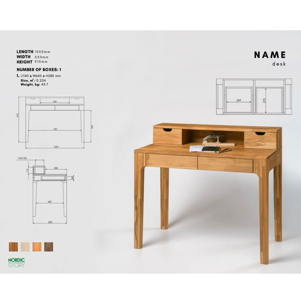 NordicStory Solid oak desk Axel II