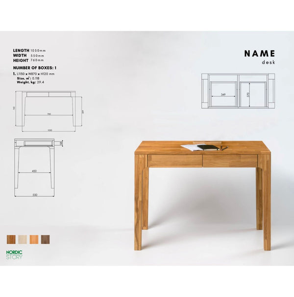 NordicStory Solid oak desk Axel I