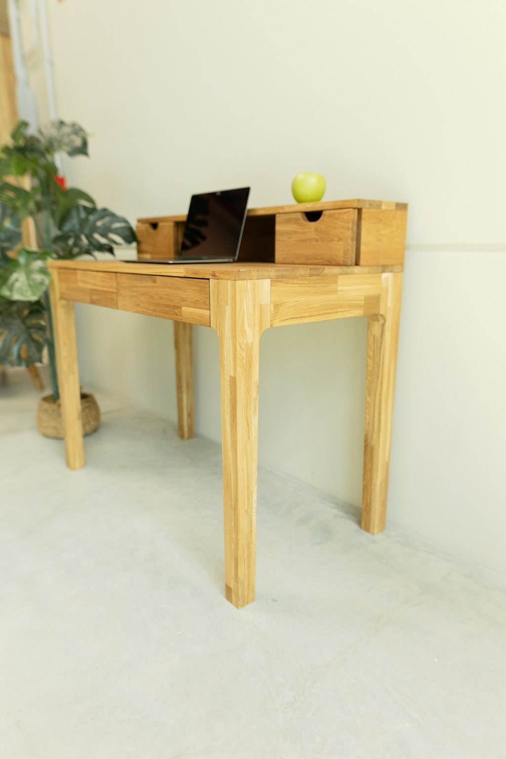 NordicStory Mesa escritorio de madera maciza de roble Einstein I 140 x 55  x 76 cm.
