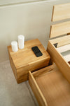 NordicStory Sustainable bedside table in solid oak wood