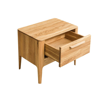 NordicStory Bedside table in solid oak wood