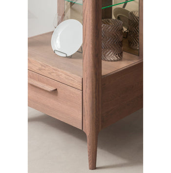 NordicStory Solid oak solid wood display cabinet oiled sustainable oak