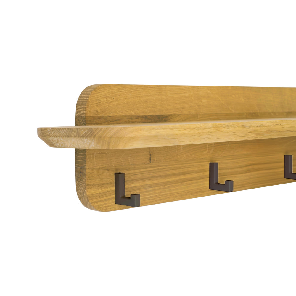 NordicStory Geneva solid oak coat rack, 85 x 22.5 x 180 cm.