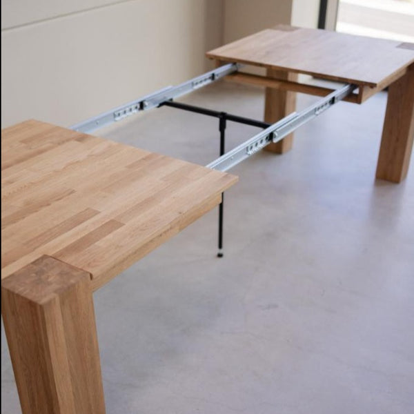 NordicStory Set of solid wood table Ontario and 6 chairs Provance Oak.