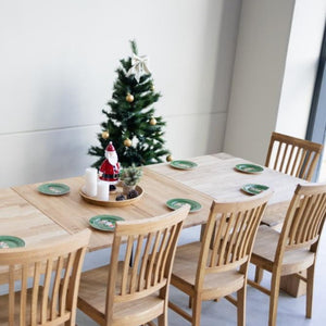 NordicStory Set of solid wood table Ontario and 6 chairs Provance Oak.
