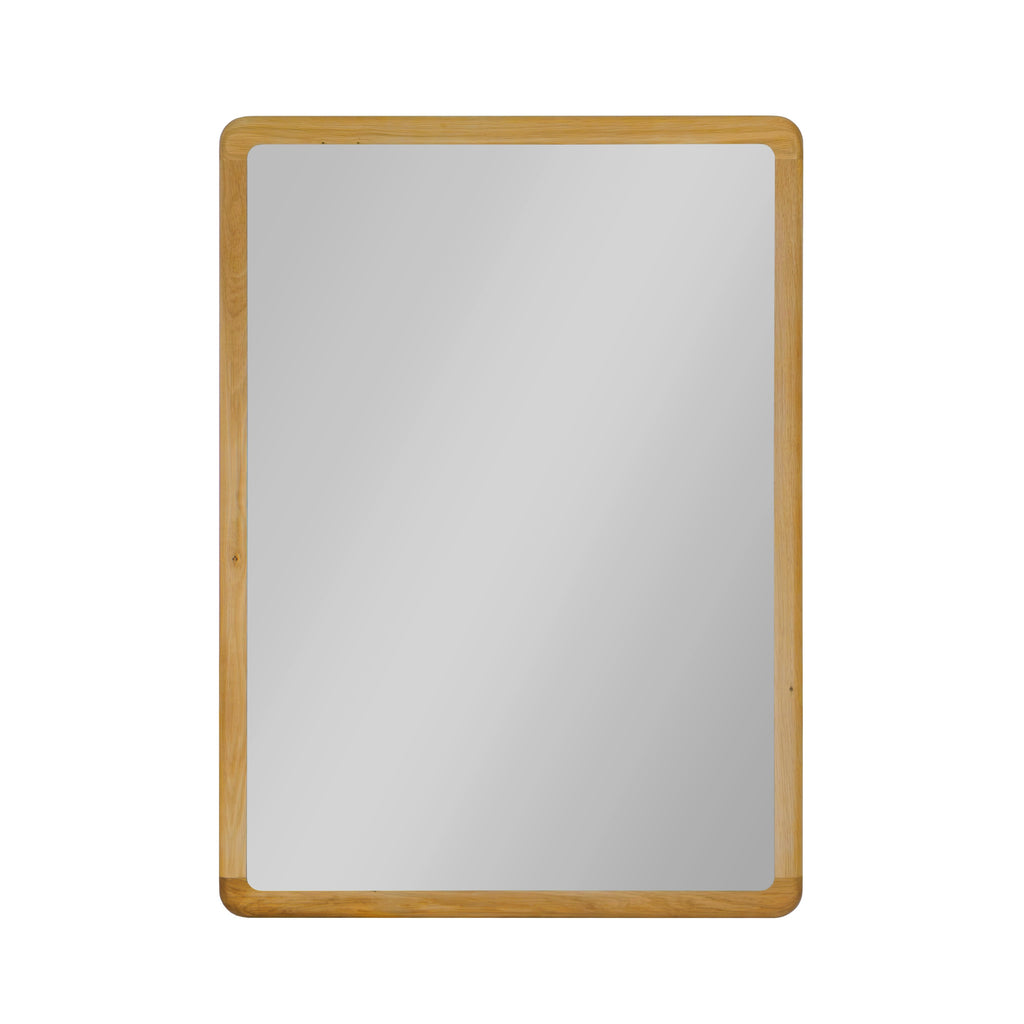 NordicStory Geneva oak solid wood mirror, 110 x 2.5 x 80 cm.