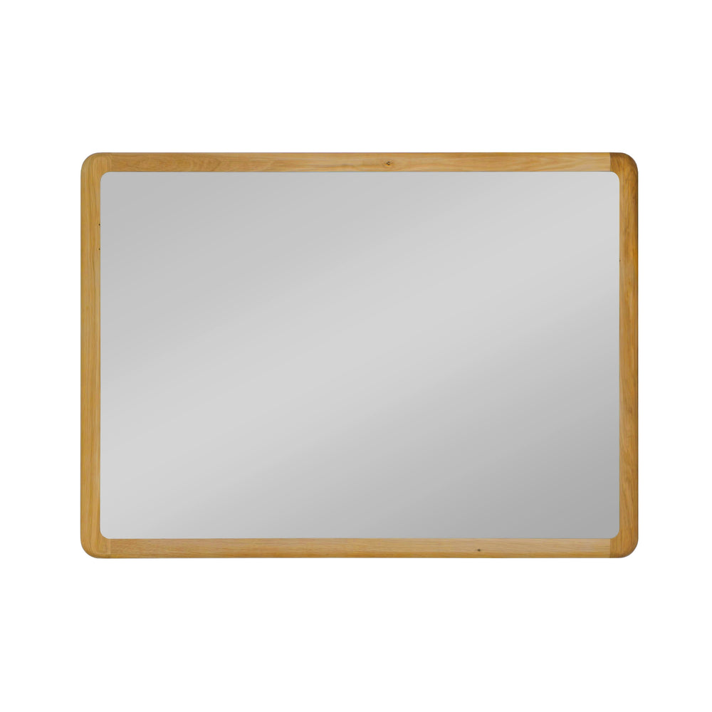 NordicStory Geneva oak solid wood mirror, 110 x 2.5 x 80 cm.
