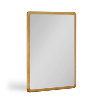 NordicStory Geneva oak solid wood mirror, 110 x 2.5 x 80 cm.