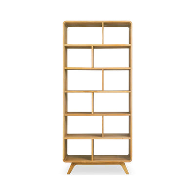 NordicStory Geneva 2 solid oak bookcase, 130 x 45 x 180 cm.