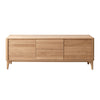 NordicStory Oxford solid oak wood TV stand 3.2.2