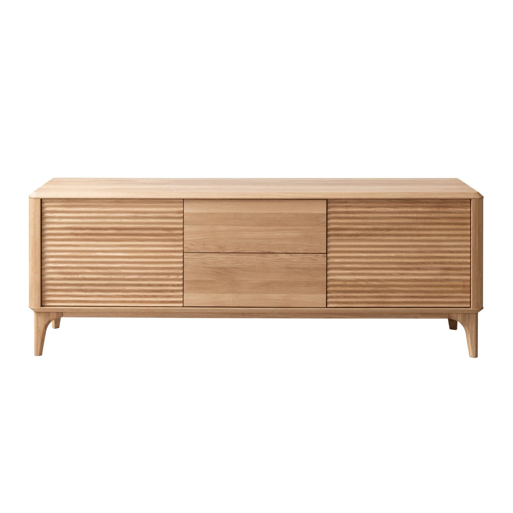 NordicStory Oxford solid oak wood TV stand 3.2.2