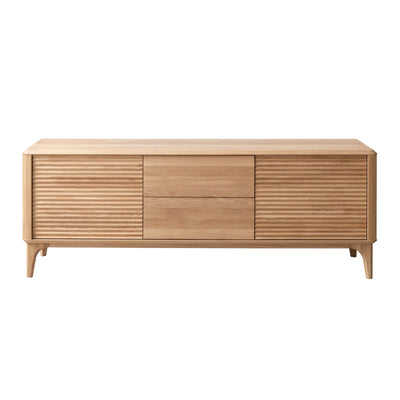 NordicStory Oxford solid oak wood TV stand 3.2.2