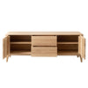 NordicStory Oxford solid oak wood TV stand 3.2.2