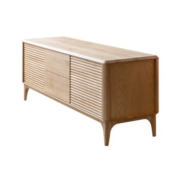 NordicStory Oxford solid oak wood TV stand 3.2.2