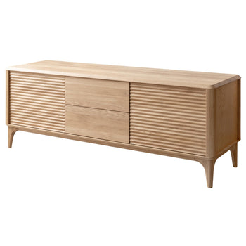 NordicStory Oxford solid oak wood TV stand 3.2.2