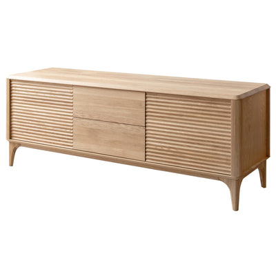 NordicStory Oxford solid oak wood TV stand 3.2.2