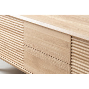 NordicStory Oxford solid oak wood TV stand 3.2.2
