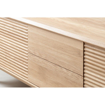 NordicStory Oxford solid oak wood TV stand 3.2.2