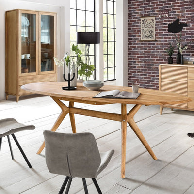 NordicStory Oxford solid oak wood display cabinet 1