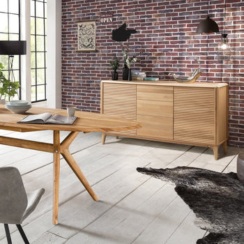 NordicStory Sideboard Chest of drawers in solid oak Oxford 3.2.3