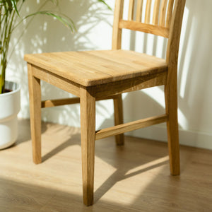 NordicStory Set of solid wood table Ontario and 6 chairs Provance Oak.