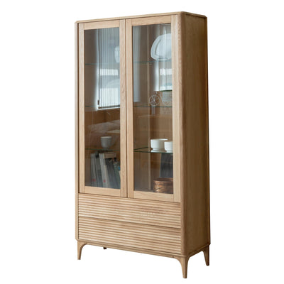 NordicStory Oxford solid oak wood display cabinet 2