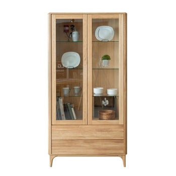 NordicStory Oxford solid oak wood display cabinet 2