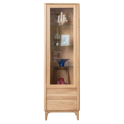 NordicStory Oxford solid oak wood display cabinet 1