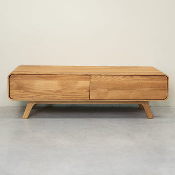 NordicStory Geneva oak solid wood sideboard, 120 x 45 x 36,5 cm.