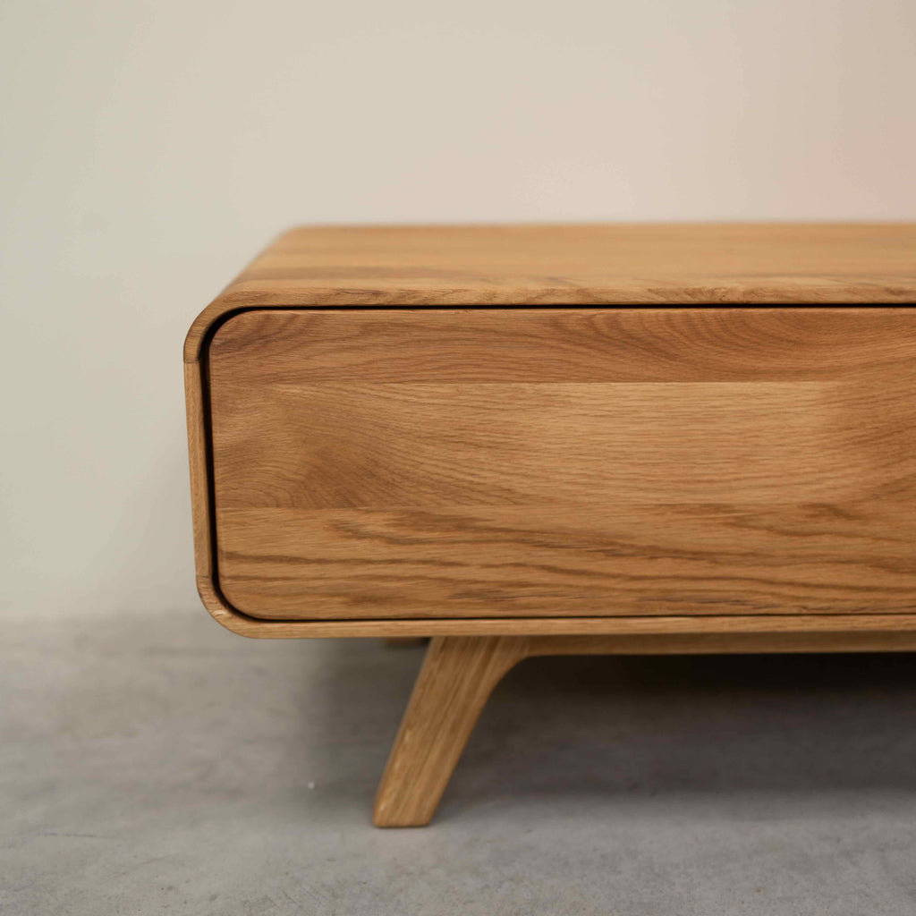 NordicStory Geneva oak solid wood sideboard, 120 x 45 x 36,5 cm.
