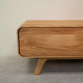NordicStory Geneva oak solid wood sideboard, 120 x 45 x 36,5 cm.