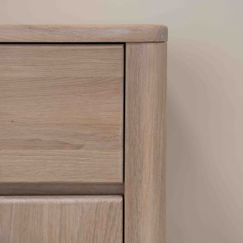 Elsa 2 solid oak dresser chest of drawers, 102 x 44 x 79 cm | NordicStory