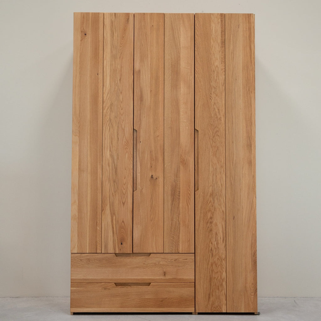 NordicStory Tron solid oak closet for clothes, 135 x 55 x 220 cm.