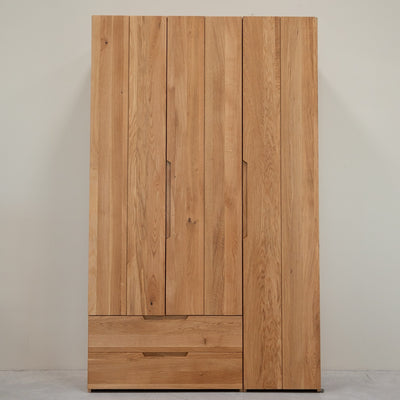 NordicStory Tron solid oak closet for clothes, 135 x 55 x 220 cm.