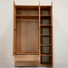 NordicStory Tron solid oak closet for clothes, 135 x 55 x 220 cm.