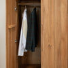 NordicStory Tron solid oak closet for clothes, 135 x 55 x 220 cm.