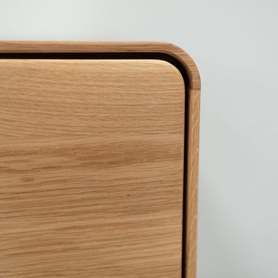 Solid wood oak display cabinet Geneva 2 RobleStore NordicStory