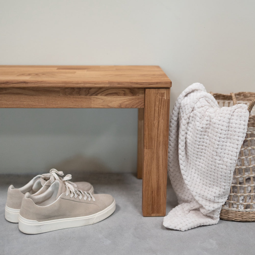NordicStory Solid oak bench Mauritz 4