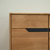 NordicStory Bremen 2 solid oak sideboard, 135 x 42 x 90 cm.