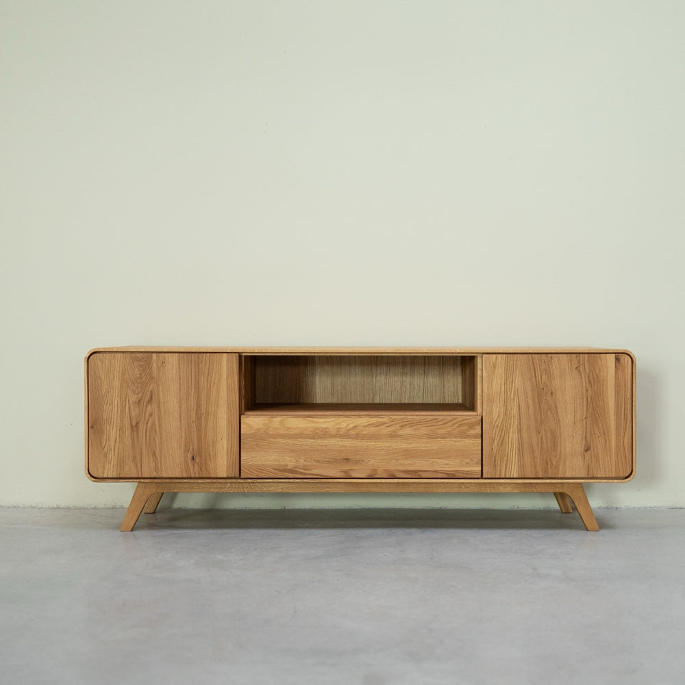 NordicStory TV stand in solid oak Geneva 2, 180 x 45 x 55 cm.