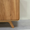 NordicStory Geneva oak solid wood shoe rack, 80 x 35 x 110 cm.