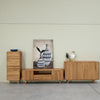 NordicStory Geneva 1 solid oak chest of drawers, 50 x 42 x 126 cm.